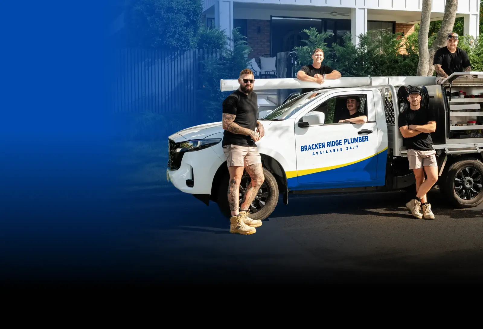 Bracken Ridge Plumber team with the ute